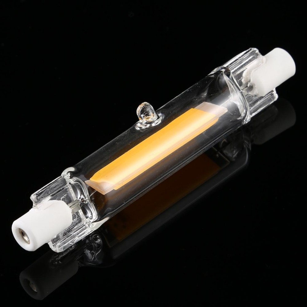 R7S 220V 5W 78mm COB LED Bulb Glass Tube Replacement Halogen Lamp Spot Light(3000K Warm Light)