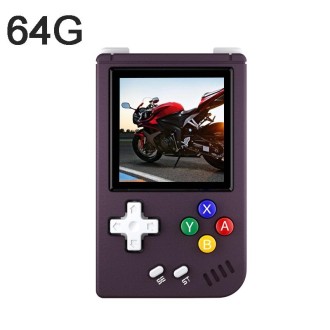 ANBERNIC RG Nano  1.54-Inch IPS Linux System Classic Pocket Retro Game Console 64G 8000 Games(Dark Purple)