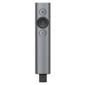 Logitech Spotlight 2.4Ghz USB Wireless Presenter PPT Remote Control Flip Pen (Grey)