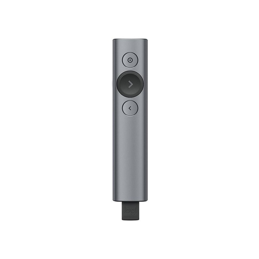 Logitech Spotlight 2.4Ghz USB Wireless Presenter PPT Remote Control Flip Pen (Grey)