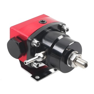 Car Gasoline Pressure Regulator Fuel Turbocharger, Style:Black Red Body