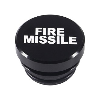 2 PCS Car / Motorcycle FIRE MISSILE Letter Metal Cigarette Lighter Dust Cover (Black)