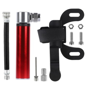 Bicycle Basketball Football Mini Portable High Pressure Inflator(Red)