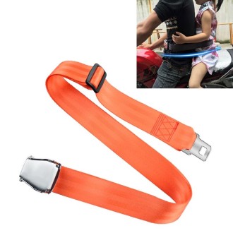 Child Safety Bundle Protection Belt for Electric Motorcycle / Bicycle (Orange)