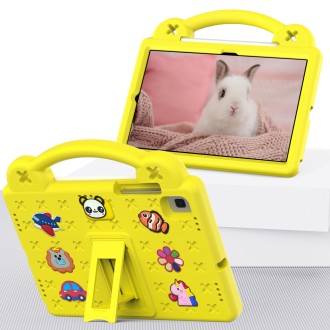 For Samsung Galaxy Tab S6 10.5 2019 T860/T865 Handle Kickstand Children EVA Shockproof Tablet Case(Yellow)