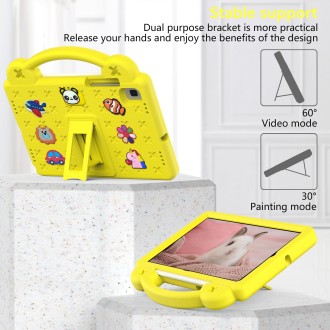 For Samsung Galaxy Tab S6 10.5 2019 T860/T865 Handle Kickstand Children EVA Shockproof Tablet Case(Yellow)