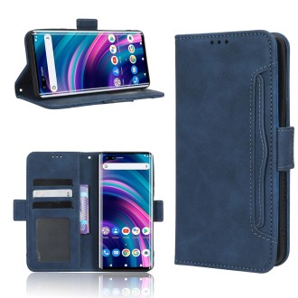 For BLU Bold N2 Skin Feel Calf Texture Card Slots Leather Phone Case(Blue)