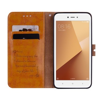 For Xiaomi Redmi Note 5A Without Fingerprint Identification Oil Wax Texture Horizontal Flip Leather Case with Holder & Card Slot