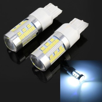 2 PCS T20 / 7440 DC12-24V 21W Car Turn Light 105LEDs SMD-4014 Lamps, with Decoder (White Light)