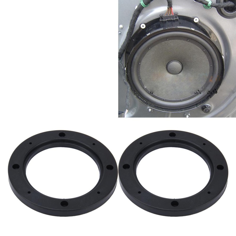 2 PCS 4 inch Car Auto ABS Loudspeaker Base Protection Hollow Cover Holder Mat, Inner Diameter: 10cm