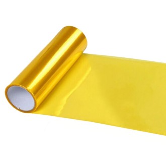 2pcs Car Headlight Protective Film Tail Light Film Motorcycle Fog Light Film, Size:30 x 100cm(Gold)