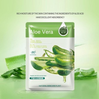 3 PCS Skin Care Plant Facial Mask Moisturizing Oil Control Blackhead Remover Wrapped Mask Face Mask Face Care(Aloe Vera)