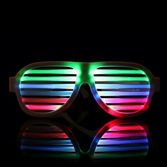 LED-CM03 LED Musical Shades Sound & Music Active LED Party Glasses with USB Charger