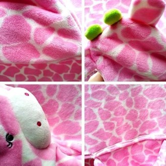 Baby Animal Shape Hooded Cape Bath Towel, Size:100×75cm(Pink Cow)