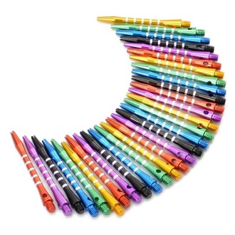 12 PCS Throwing Toy 53mm Shafts Aluminium 2BA Dart Shaft, Random Color Delivery