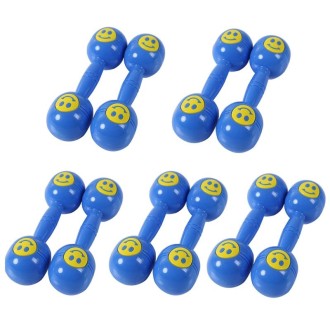 10 PCS Kindergarten Children Morning Exercise Plastic Rattle(Blue)