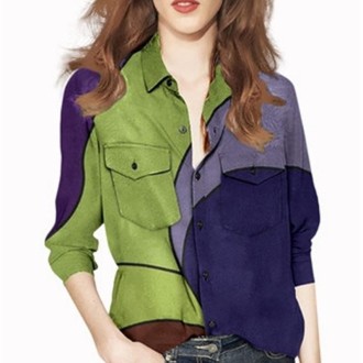 Ladies Fashion Shirt (Color:As Show Size:XXXL)