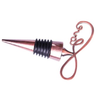 Metal Special Shape Wine Stopper(Alphabet Red Bronze)