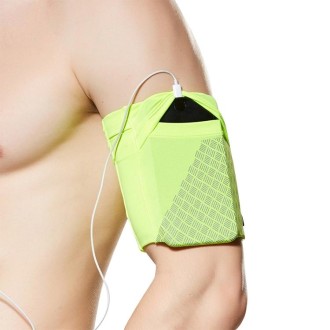 Reflective Motion Arm Bag Close Mobile Phone Bag, Size:L(Fluorescent Yellow)