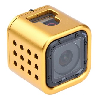 Housing Shell CNC Aluminum Alloy Protective Cage with Insurance Back Cover for GoPro HERO5 Session /HERO4 Session /HERO Session(