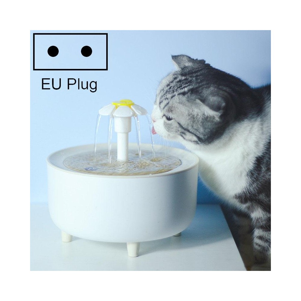 346578 Pets Automatic Circulation Filter Cat Flowing Drinking Fundation, Spec: EU Plug(Flower)