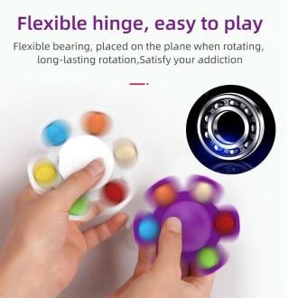 3 PCS Face-Changing Octopus Bubble Top Decompression Toy, Colour: Purple+Buttons Bead Black