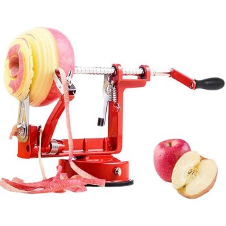 3 in 1 Multi-functional Fruit Peeling Slicing Stoning Peeler Machine(Red)