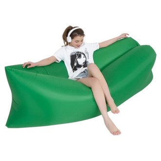 Outdoor Portable Lazy Water Inflatable Sofa Beach Grass Air Bed, Size: 200 x 70cm(Grass Green)