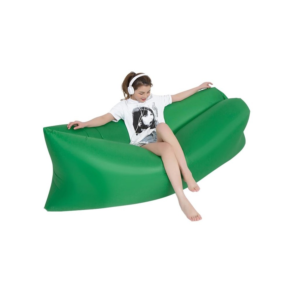 Outdoor Portable Lazy Water Inflatable Sofa Beach Grass Air Bed, Size: 200 x 70cm(Grass Green)