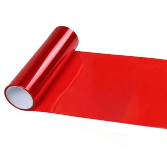 2pcs Car Headlight Protective Film Tail Light Film Motorcycle Fog Light Film, Size:30 x 100cm(Red)