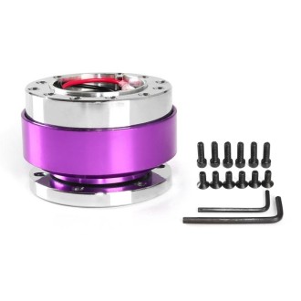 Universal 60mm Car Steering Wheel Quick Release HUB Racing Adapter Snap Off Boss Kit(Purple)