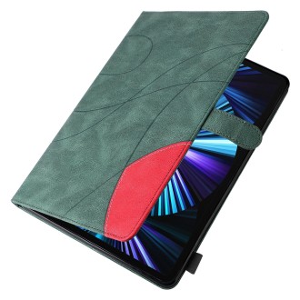 Dual-color Splicing Horizontal Flip PU Leather Case with Holder & Card Slots & Sleep / Wake-up Function For iPad Pro 11 (2021/20