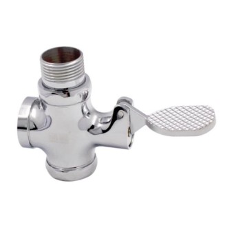 1 Inch Stool Flushing Valve Foot Pedal Urinal Delay Valve Squatting Toilet Flushing Valve, Style:Alloy Large