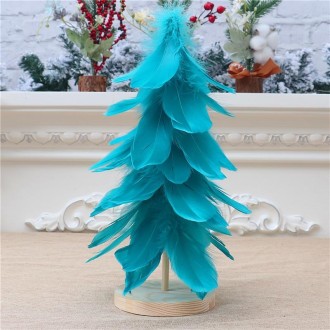 Mini Christmas Tree Decoration Window Desktop Christmas Decoration(Blue)