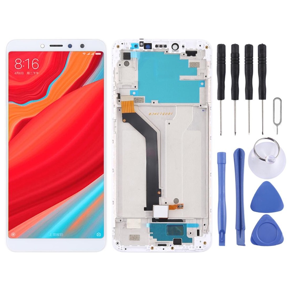 TFT LCD Screen for Xiaomi Redmi S2 / Y2 Digitizer Full Assembly with Frame(White)