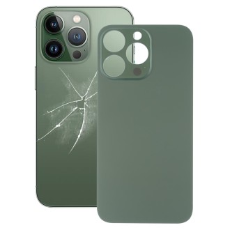 Easy Replacement Big Camera Hole Glass Back Battery Cover for iPhone 13 Pro(Green)