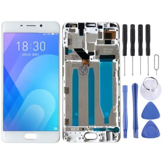 TFT LCD Screen for Meizu M6 Note Digitizer Full Assembly with Frame(White)