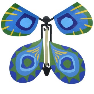 Magic Science Novelty Flying Butterfly Toy Magic Props(Blue)