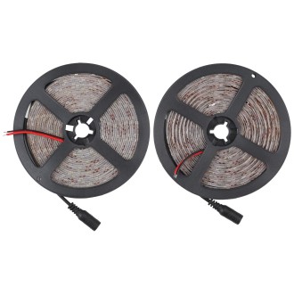 2pcs Bare Board 2835 SMD Dimmable White Light / Warm Light LED Rope Light, 60 LED/m, Length: 5m, 12V 2A 100-240V(US Plug)