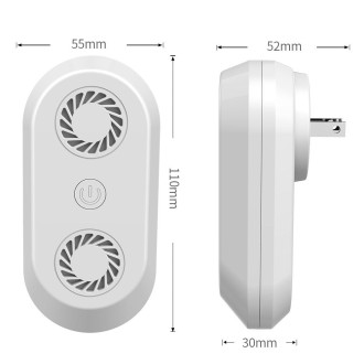 Ultrasonic Mosquito Repellent Multifunctional Electronic Insect Repellent UK Plug(White)