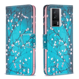 For Xiaomi Redmi K60 / K60 Pro Drawing Pattern Leather Phone Case(Plum Blossom)