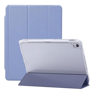 For iPad Air 11 2024 / iPad Pro 11 3-Fold Lock Buckle Leather Smart Tablet Case(Lavender Purple)