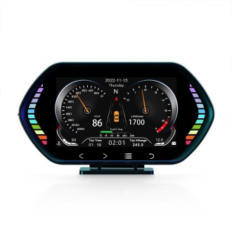 F12 4.5-inch Multi-function HD OBD LCD Instrument Car GPS Slope Meter HUD Head-up Display