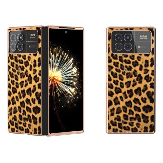 For Xiaomi Mix Fold 3 Nano Plating Leopard Print Phone Case(Gold)