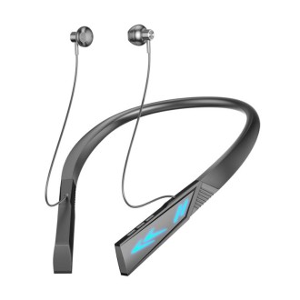 E68 Bluetooth V5.2 Earphones Magnetic Sport Neckband Wireless Headphones With Mic(Gentleman Black)