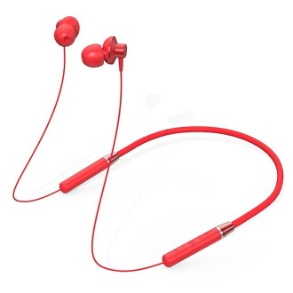 Original Lenovo HE05 Neck-Mounted Magnetic In-Ear Bluetooth Headset(Red)