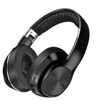 VJ320 Bluetooth 5.0 Head-mounted Foldable Wireless Headphones Support TF Card with Mic(Black)