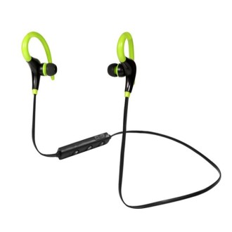 AiWei BT-01 Wireless Bluetooth Earphone with Microphone Hook Sports Earphone(Green)