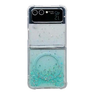 For Samsung Galaxy Z Flip4 Magsafe Glitter TPU Phone Protective Case(Green)