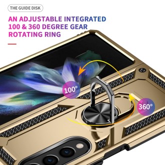 For Samsung Galaxy Z Fold4 Shockproof TPU + PC Phone Case(Gold)